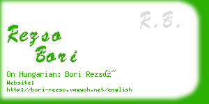rezso bori business card